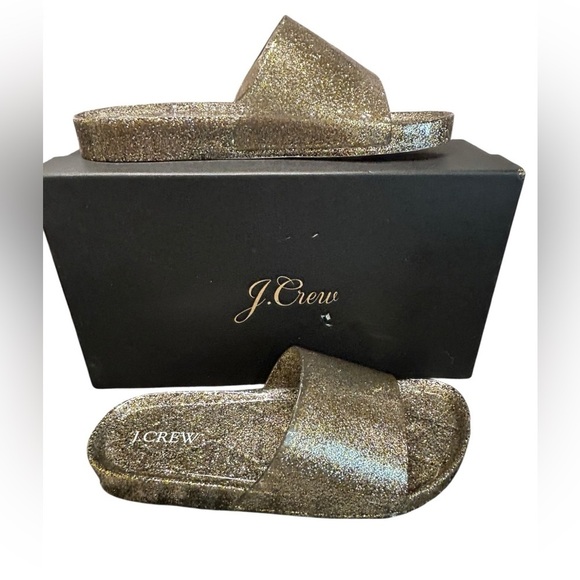 J. Crew Shoes - J. Crew Sparkling Gold Slide Women’s Sandals New size 8